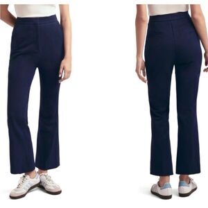 NWT Favorite Daughter The Phoebe Crop Flare Pant in Navy $248